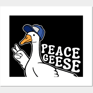 Peace Geese Silly Goose with Hat Posters and Art